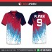 BLUE PINK TEXTURE  SOCCER JERSEYS